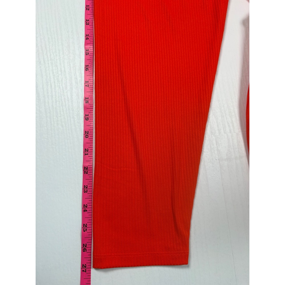 Lane Bryant Orange Ribbed Longline Cardigan Open Front Duster Pockets 22/24 Plus - Picture 12 of 12